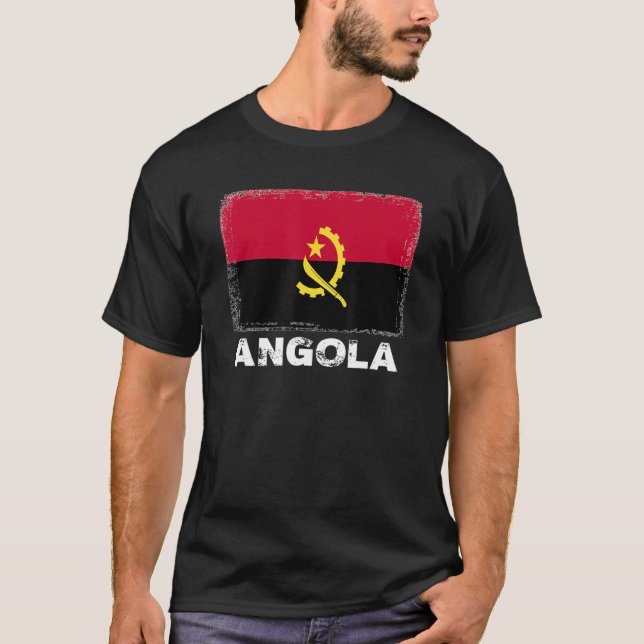 Angola Flag Unterstützung angolanischen Volkes Fra T-Shirt (Vorderseite)