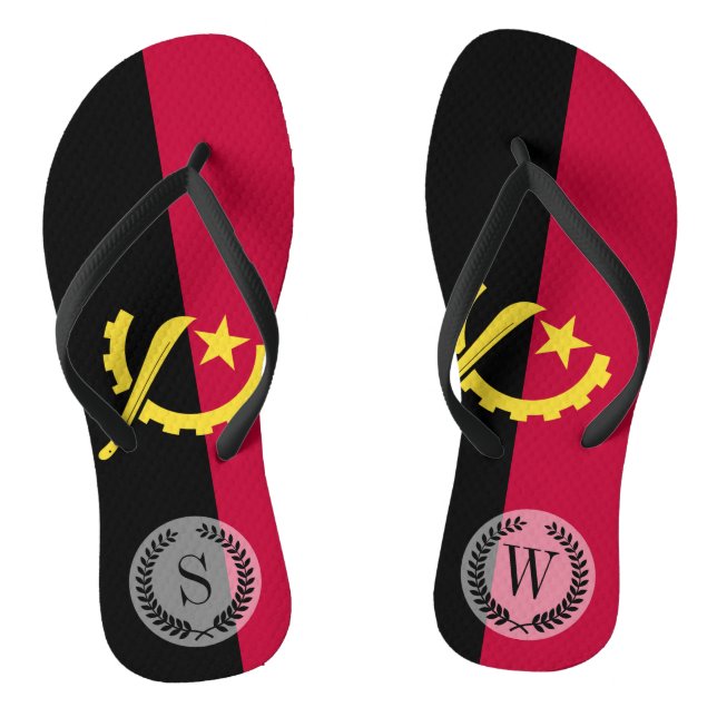 Angola-Flagge Flip Flops (Fußbett)