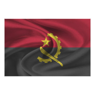 Angola-Flagge Fotodruck