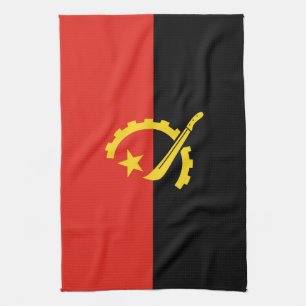 Angola-Flagge Geschirrtuch