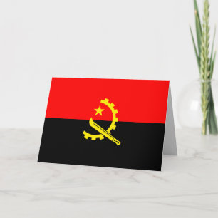 Angola-Flagge-Grußkarte Feiertagskarte