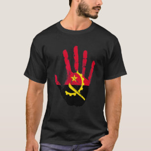 Angola-Flagge Hand Luanda Angolaner Stolz T-Shirt