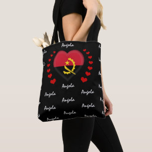 Angola-Flagge, Herz-Angolan-Flagge, Mode/Sport