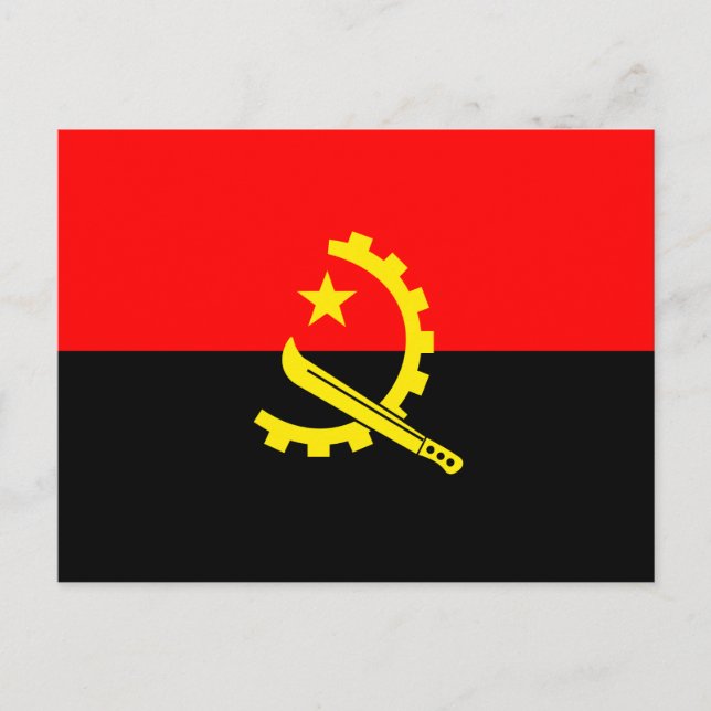 Angola-Flagge Postkarte (Vorderseite)