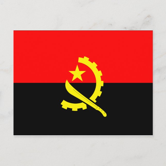 Angola-Flagge Postkarte (Vorderseite)