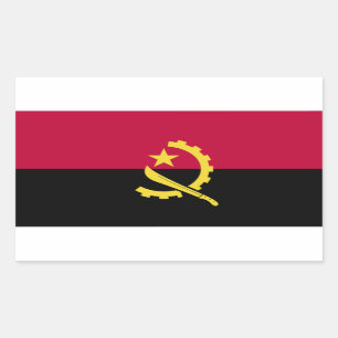 Angola-Flagge Rechteckiger Aufkleber