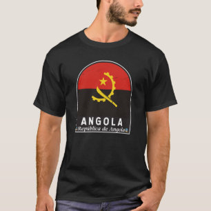 Angola-Flaggen-Emblem abgenutzt Vintage  T-Shirt