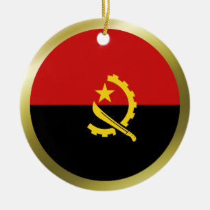 Angola-Flaggen-Ornament Keramik Ornament