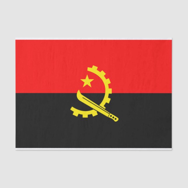 Angola Flaggen-Papierpapier Seidenpapier (Vorderseite)