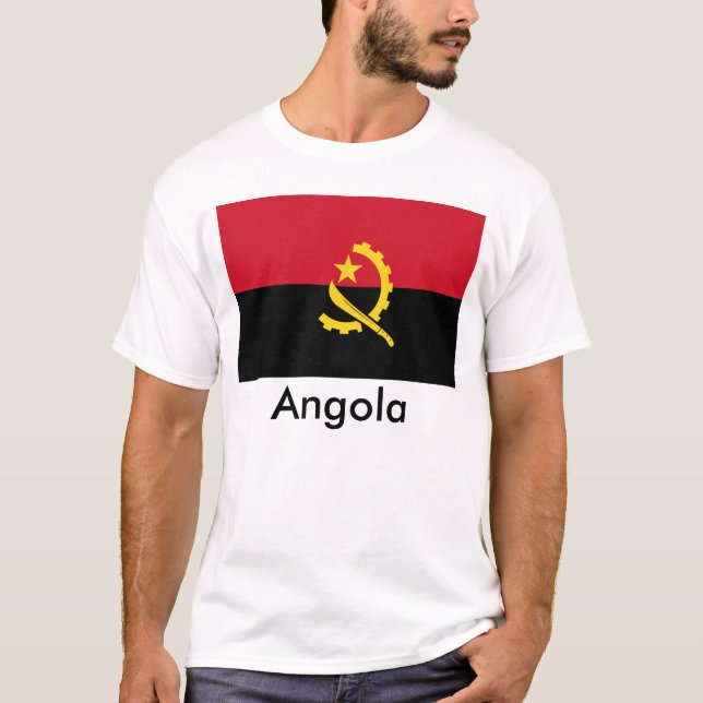 Angola-Flaggen-T - Shirt (Vorderseite)