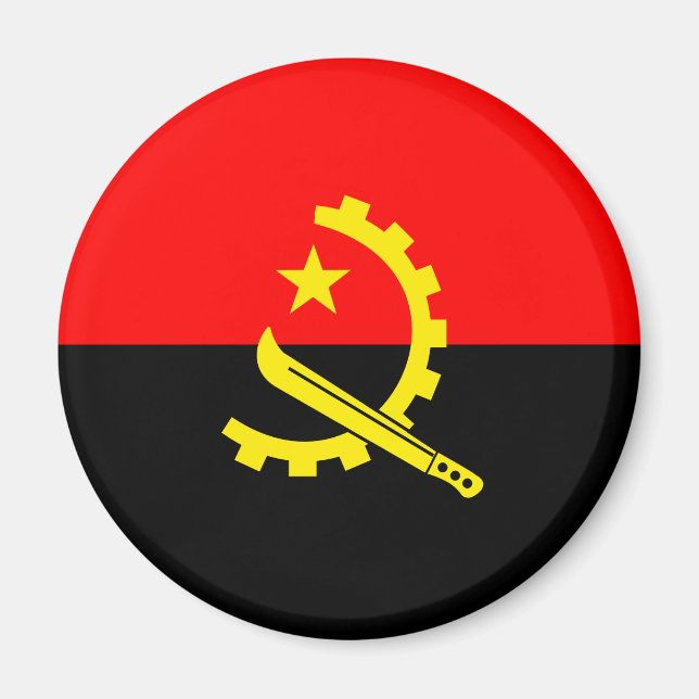 Angola-Flaggenmagnet Magnet (Vorne)