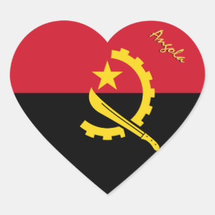 Angola Herzaufkleber, patriotische angolanische Fl Herz-Aufkleber