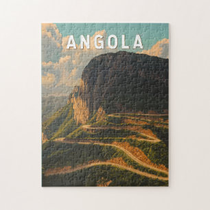 Angola Illustration Reise Kunst Vintage Puzzle