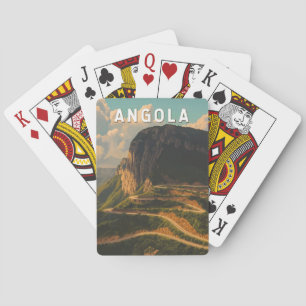 Angola Illustration Travel Art Vintag Spielkarten