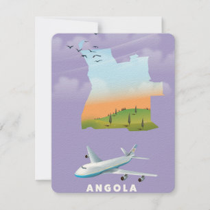 Angola illustriertes Kartenplakat