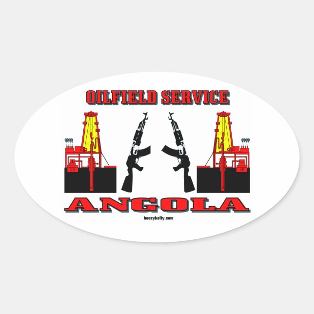 Angola, Internationaler Ölsektor, Öl Ovaler Aufkleber (Vorderseite)