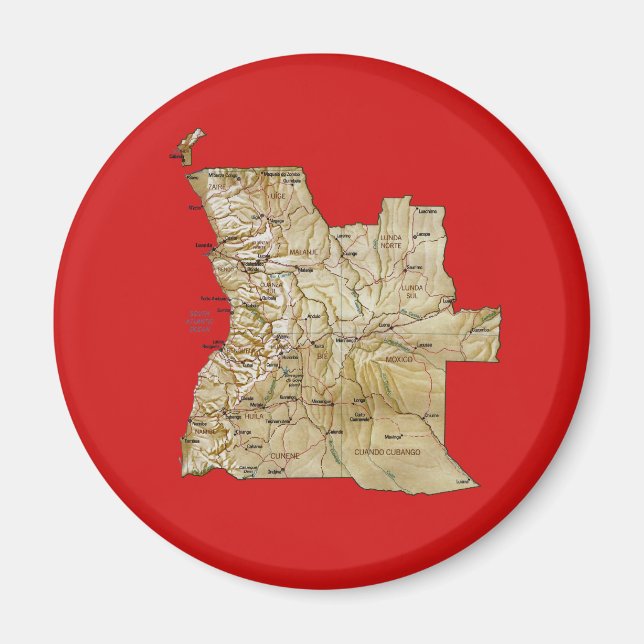 Angola Map Magnet (Vorne)