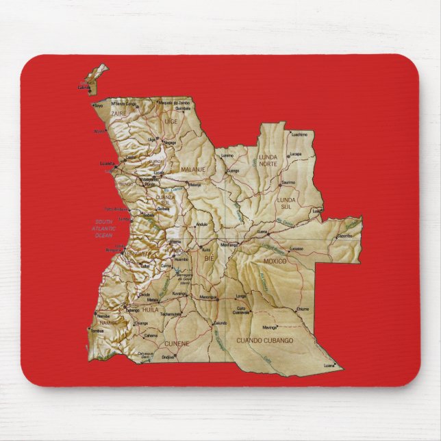 Angola Map Mousepad (Vorne)