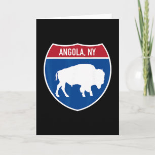 Angola New York Buffalo Ny Autobahn Interstate Sch Karte