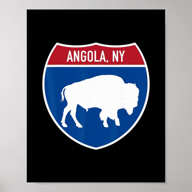 Angola New York Buffalo Ny Autobahn Interstate Sch Poster (Vorne)