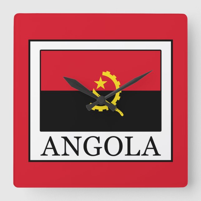 Angola Quadratische Wanduhr (Vorderseite)