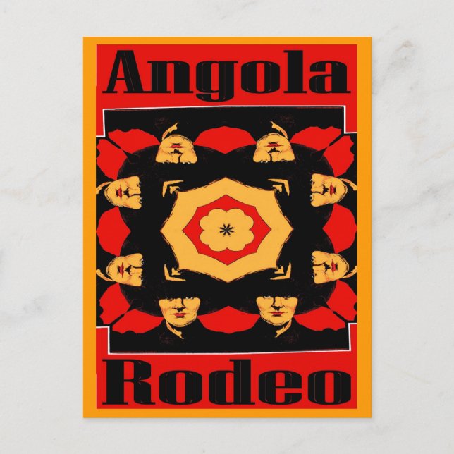 Angola Rodeo Poster Postkarte (Vorderseite)
