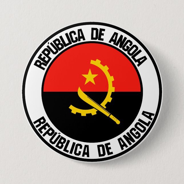 Angola Round Emblem Button (Vorderseite)