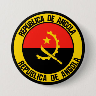 Angola Round Emblem Button
