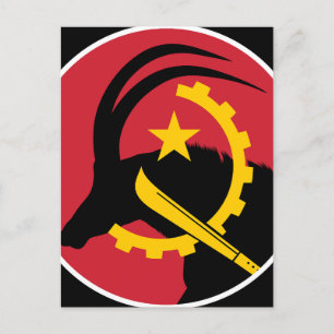 Angola Sable antelope Angolanische Flagge Postkarte
