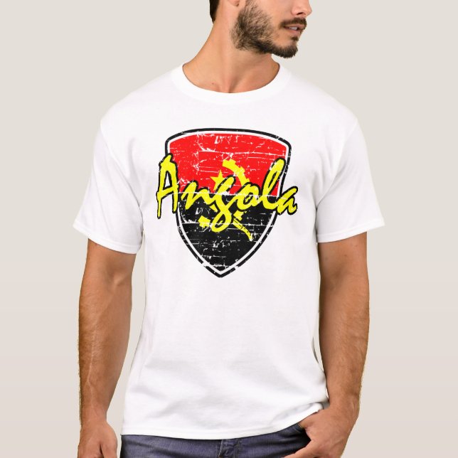 Angola-Schildentwurf T-Shirt (Vorderseite)