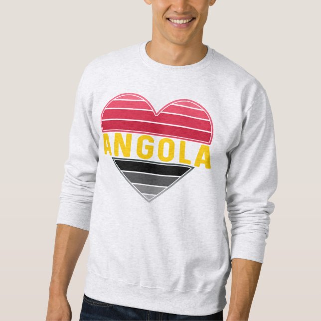 Angolan Herz, I Liebe Angola Sweatshirt (Vorderseite)