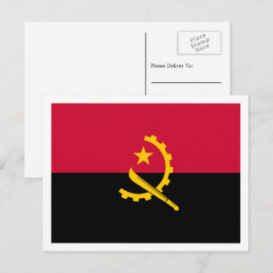 Angolanische Flagge, Flagge Angolas Postkarte
