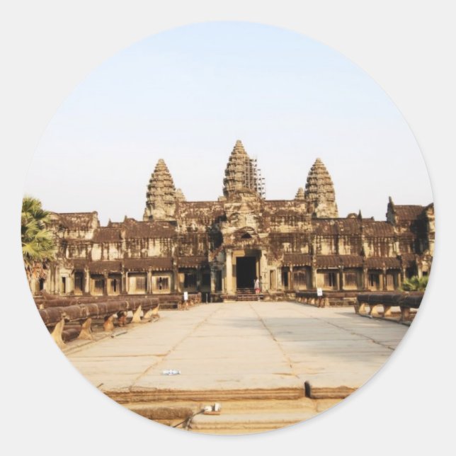 Angor Wat Runder Aufkleber (Vorderseite)