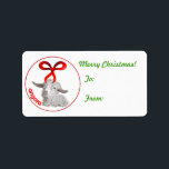 Angora Goat Christmas-Geschenk-Tag-Aufkleber Adressaufkleber<br><div class="desc">Frohe Weihnachts Angora Ziegengeschenk-Tag zu bleiben auf Ihren Geschenken - anpassbarer Text,  sodass Sie ändern können,  wenn Sie möchten -</div>
