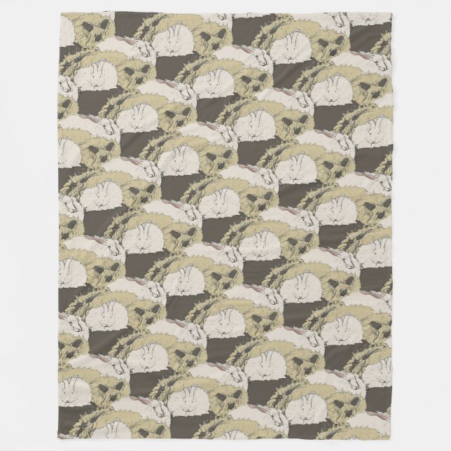 Angora-Kaninchen Fleecedecke (Vorderseite)