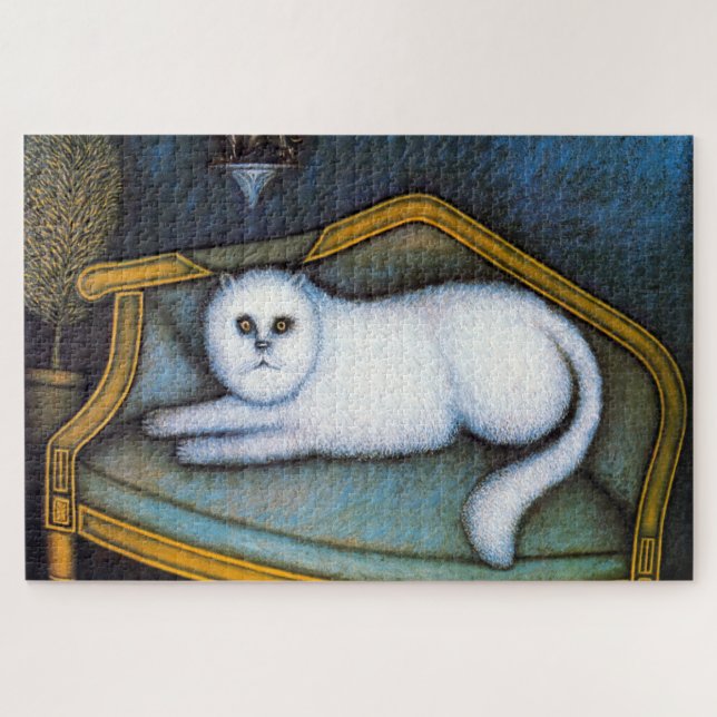 Angora-Katze, Morris Hirshfield Puzzle (Horizontal)