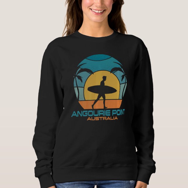 Angourie Point Surfing Beach Retro SurfSummer Sweatshirt (Vorderseite)