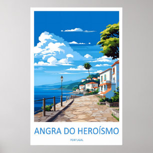 Angra Do Herosmo Vintage-Ski-Reise National Poster
