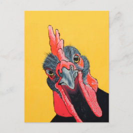 Angraues Huhn in Gelb Postkarte