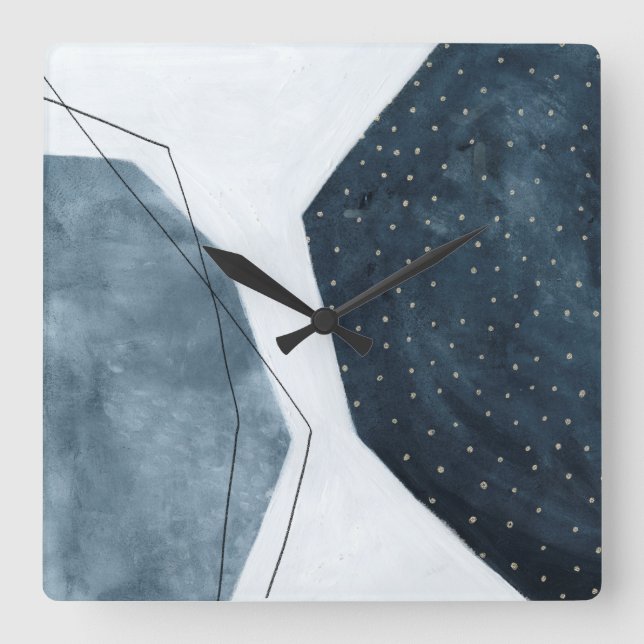Angrenzende Abstraktion Quadratische Wanduhr (Vorderseite)