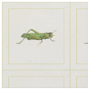 Angrenzender Druck der grünen Heuschrecke Stoff