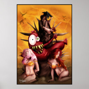 Angriff auf das Hot Dog Men Poster