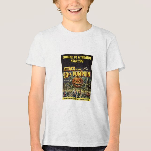 Angriff auf den 50ft Pumpkin Tri-Blend Shirt (Vorderseite)