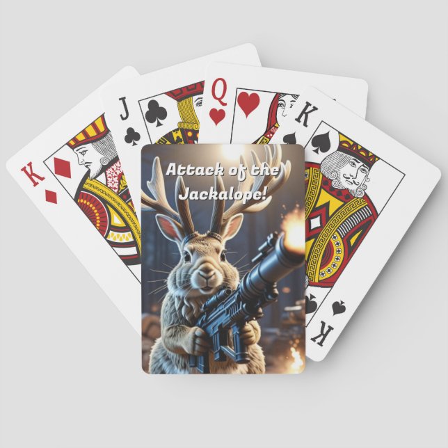 Angriff auf den Jackalope Funny Spielkarten (Rückseite)