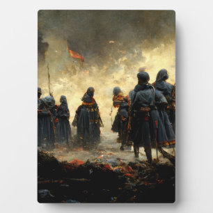 Angriff auf den Ort Fotoplatte