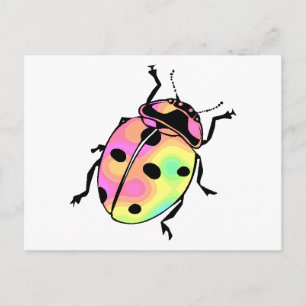 Angriff auf die psychedelische Ladybug Postkarte