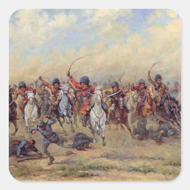 Angriff auf die "Sparte" Quadratischer Aufkleber (Vorderseite)