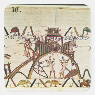 Angriff auf die Stadt Dinan Quadratischer Aufkleber