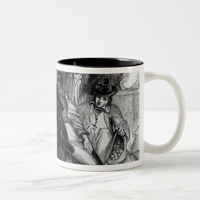 Angriff auf einem Kartoffel-Speicher in Irland, Zweifarbige Tasse (Rechts)