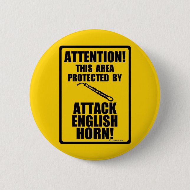 Angriff auf Englisch Horn Button (Vorderseite)